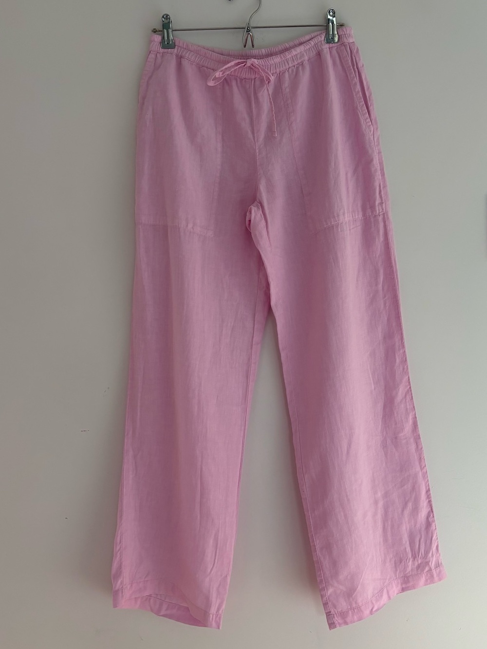 120% Lino Pink Linen Pants